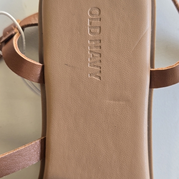 Old Navy Sandals Flats WomenSz Brown Size 8 Ankle Strap Comfort New - Picture 7 of 12